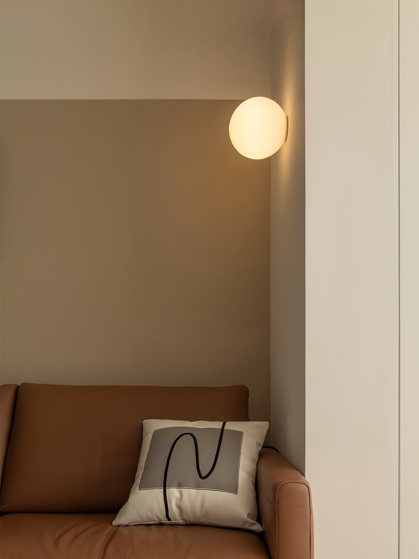 Glass Mini Orb Wall Lamp | Iron, Glass | White