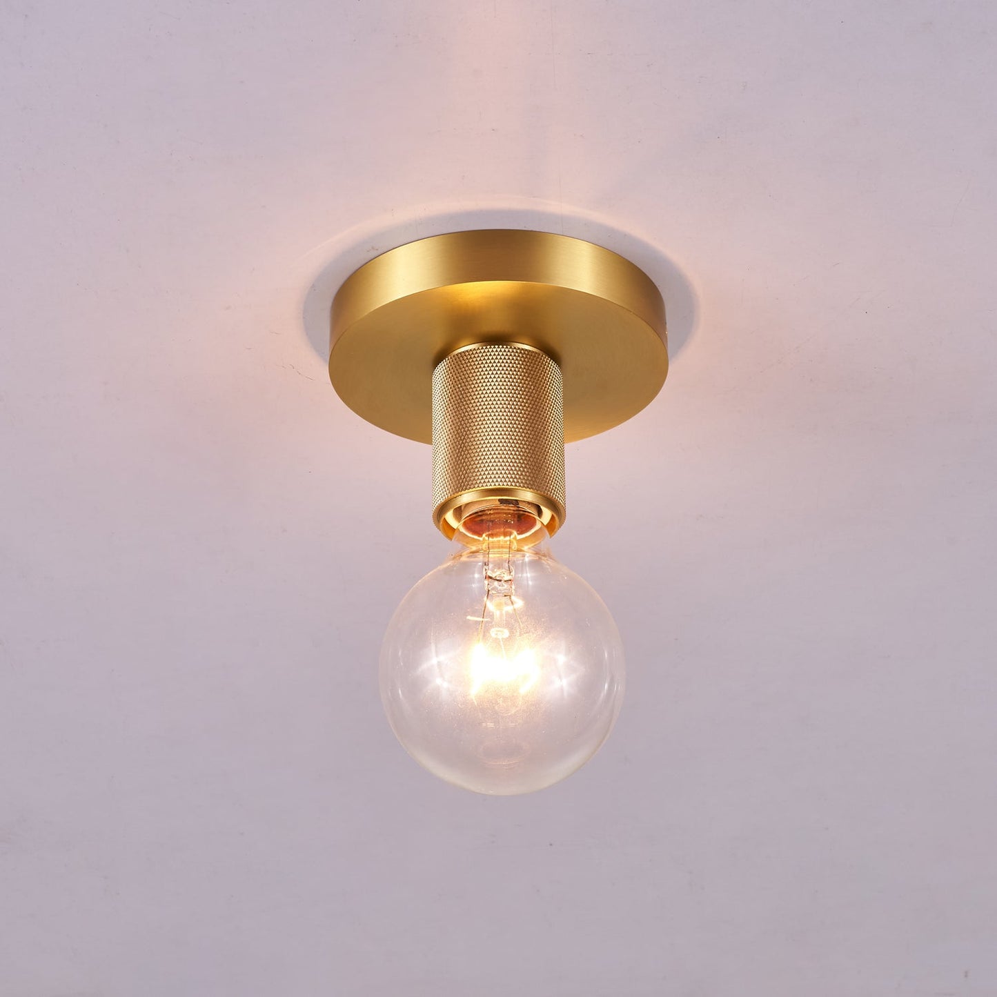 Gleam Brass Ceiling Light | Brass | Clear