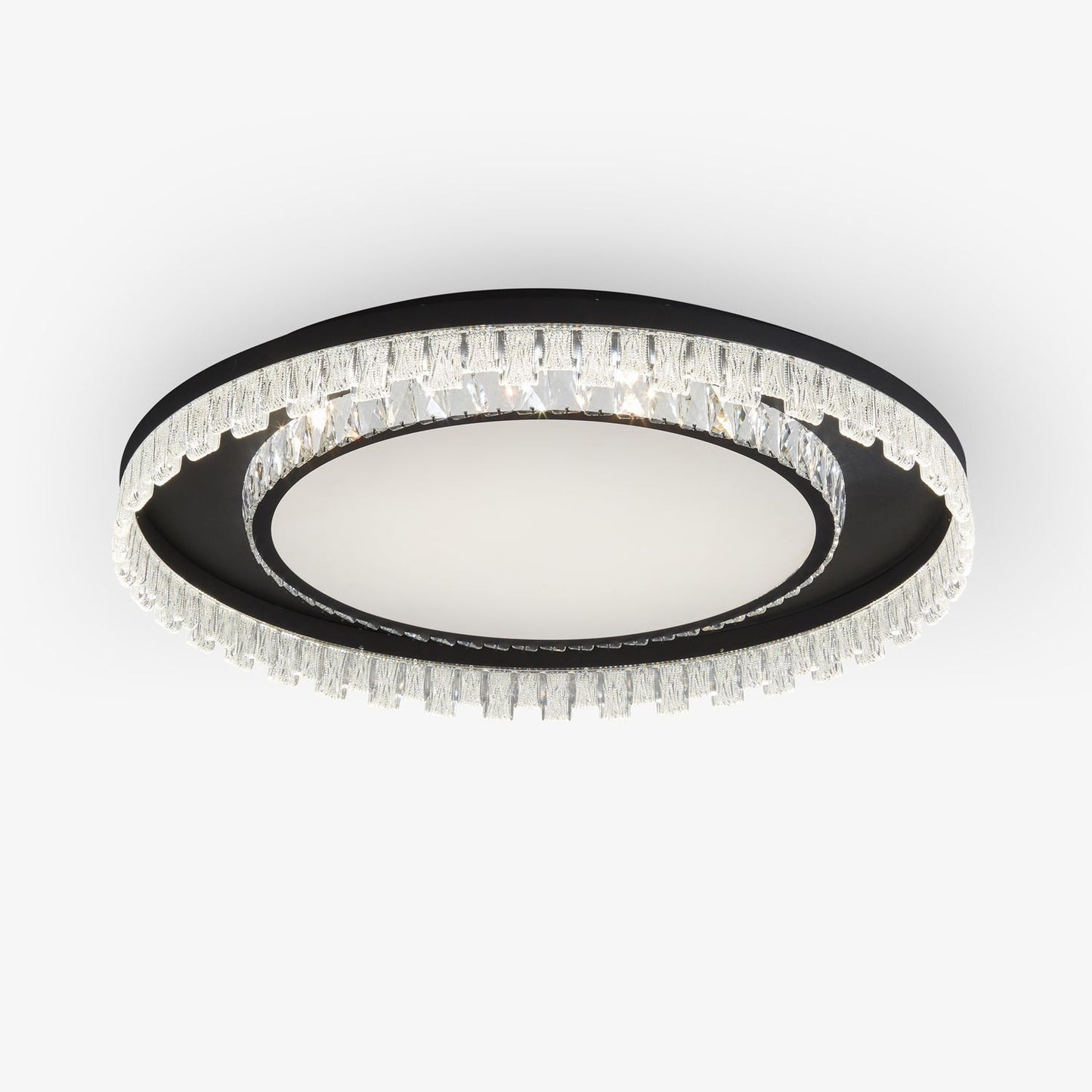 Glimmer Crystal Ceiling Light | Crystal & Metal | Black