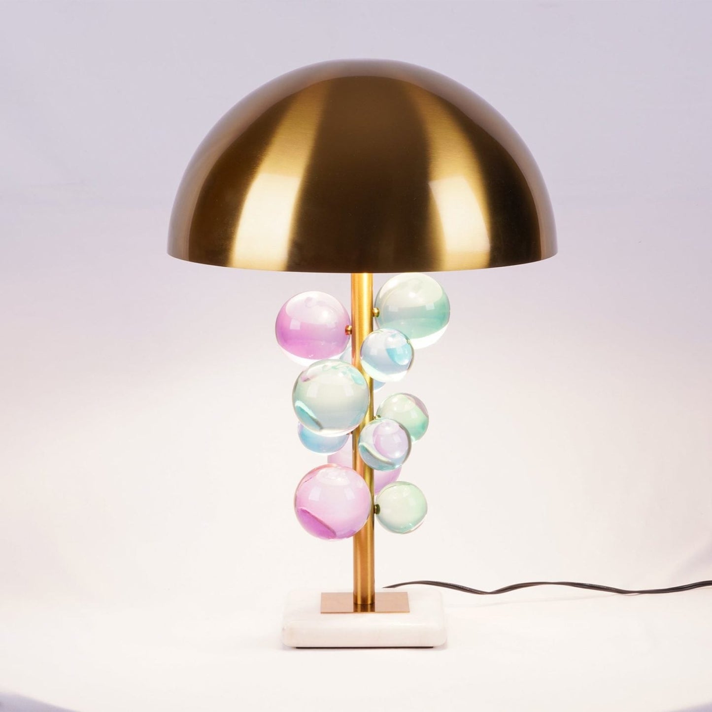 Globo Table Lamp | Copper & Marble | 32cm Diameter