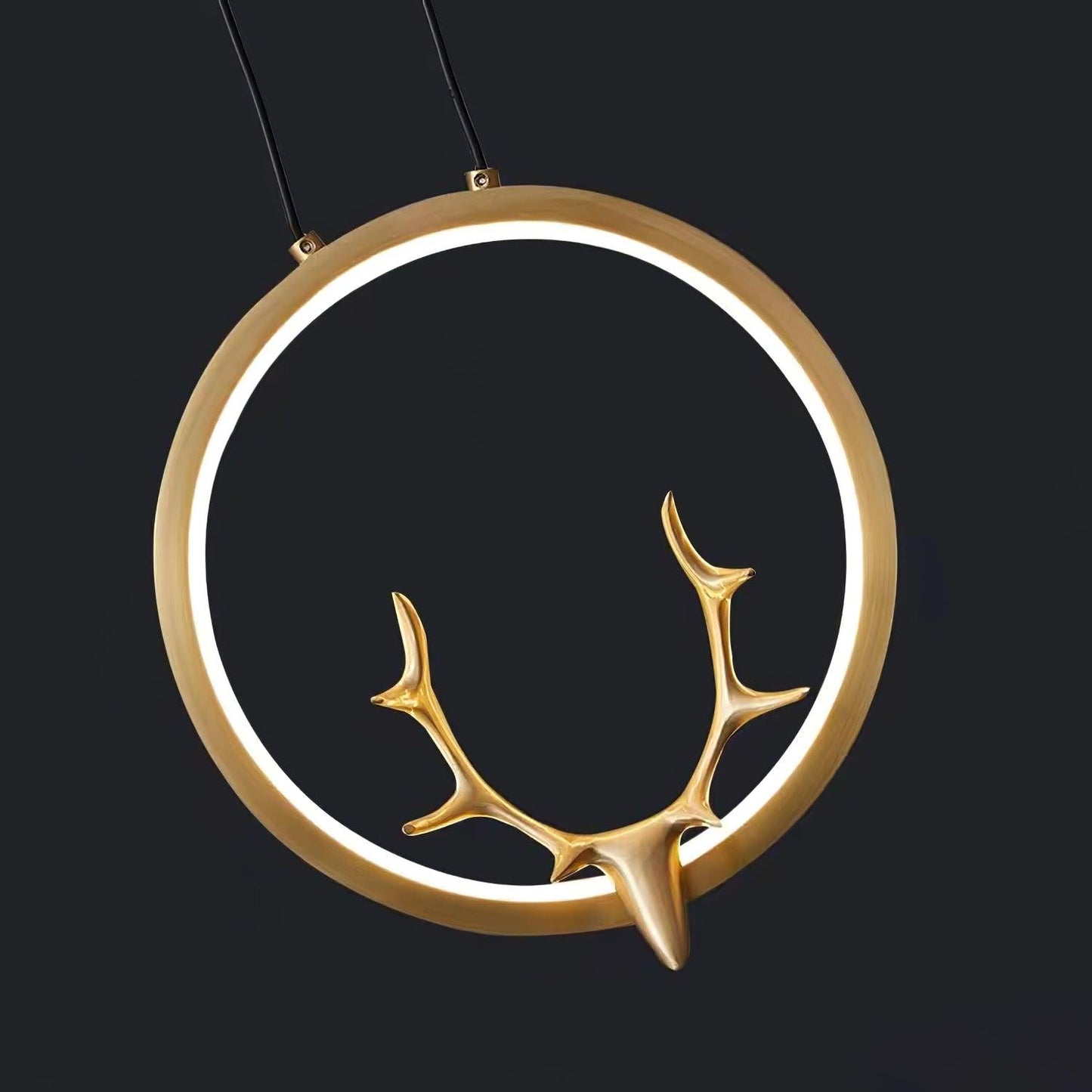 Golden Antler Wall Light | Metal & Brass | Brass Finish