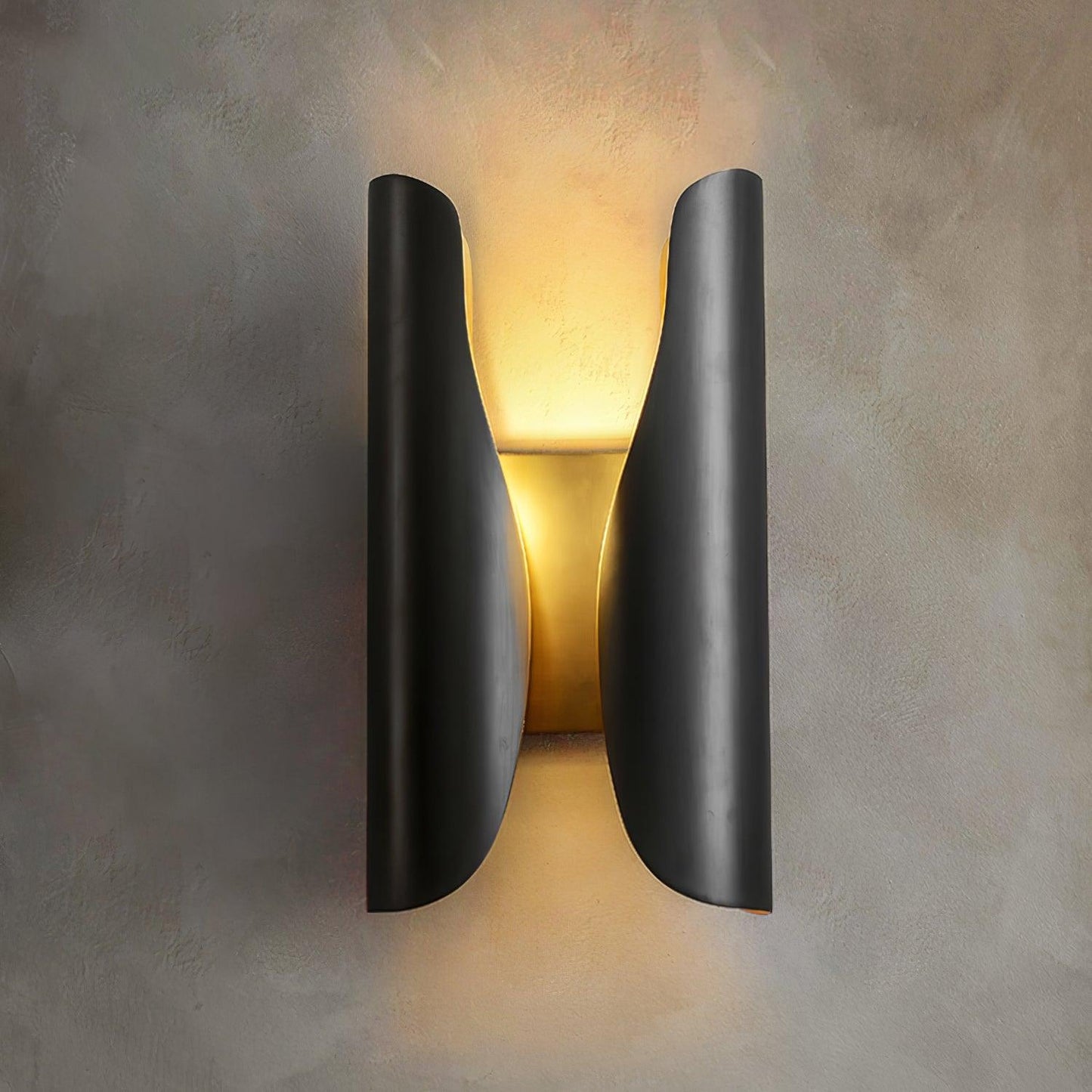 Guardian Wall Sconce | Metal Brass | Blackened Brushed Brass