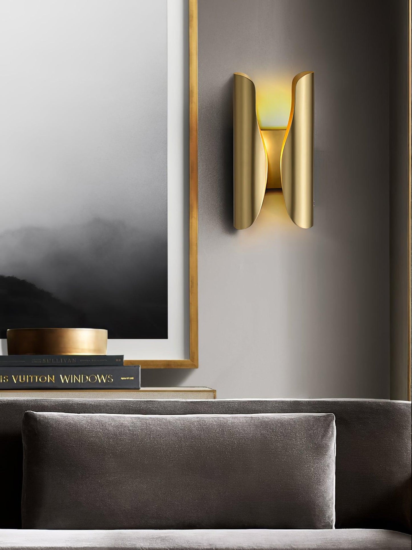 Guardian Wall Sconce | Metal Brass | Blackened Brushed Brass
