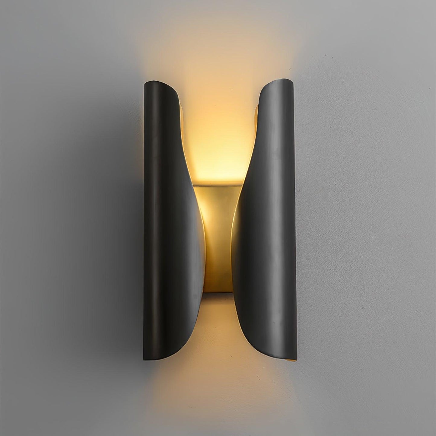 Guardian Wall Sconce | Metal Brass | Blackened Brushed Brass