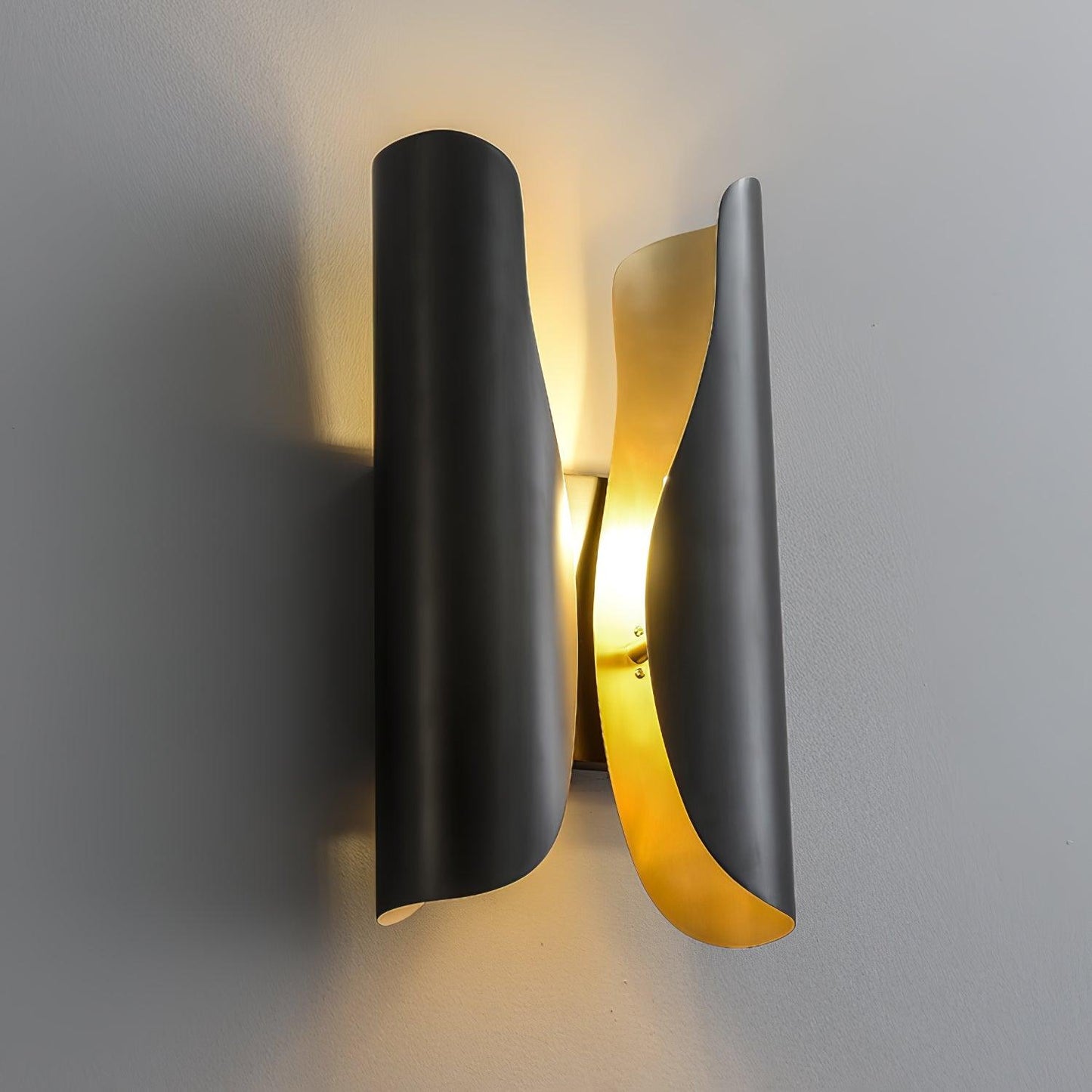 Guardian Wall Sconce | Metal Brass | Blackened Brushed Brass