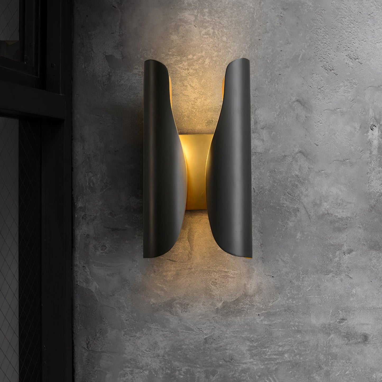Guardian Wall Sconce | Metal Brass | Blackened Brushed Brass