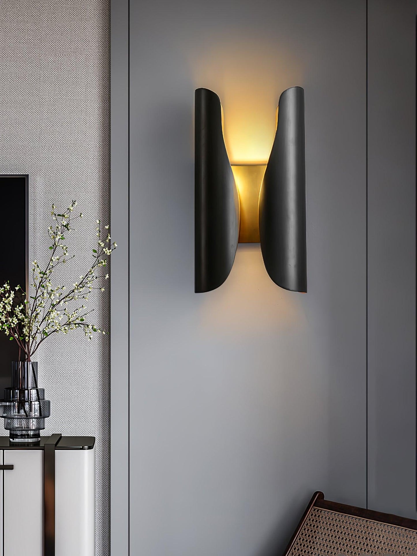 Guardian Wall Sconce | Metal Brass | Blackened Brushed Brass