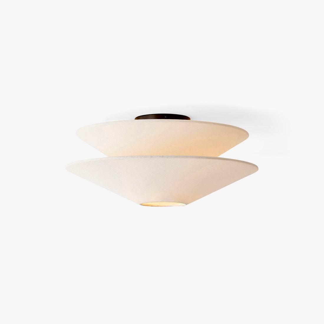 Gull Flushmount Ceiling Light | Metal & Fabric | White