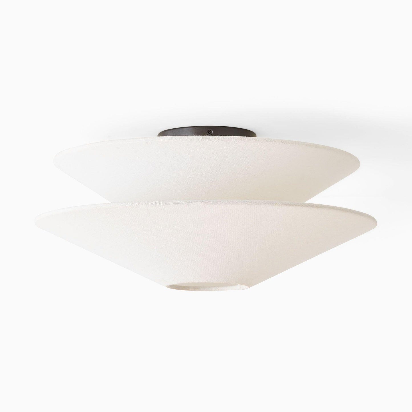 Gull Flushmount Ceiling Light | Metal & Fabric | White