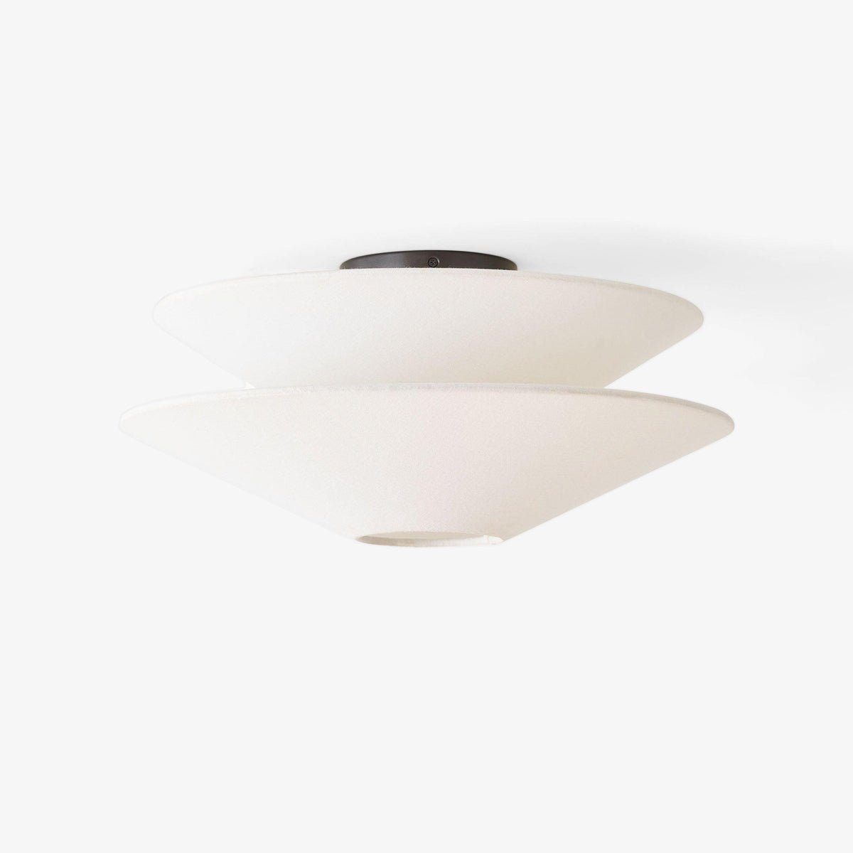 Gull Flushmount Ceiling Light | Metal & Fabric | White