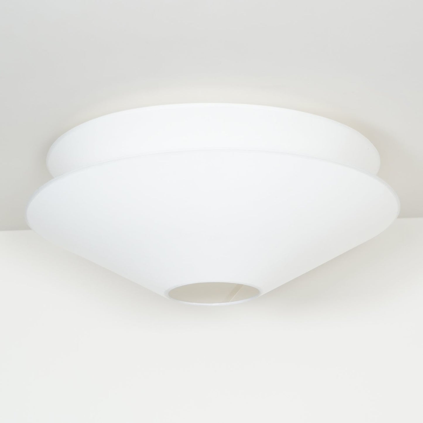 Gull Flushmount Ceiling Light | Metal & Fabric | White