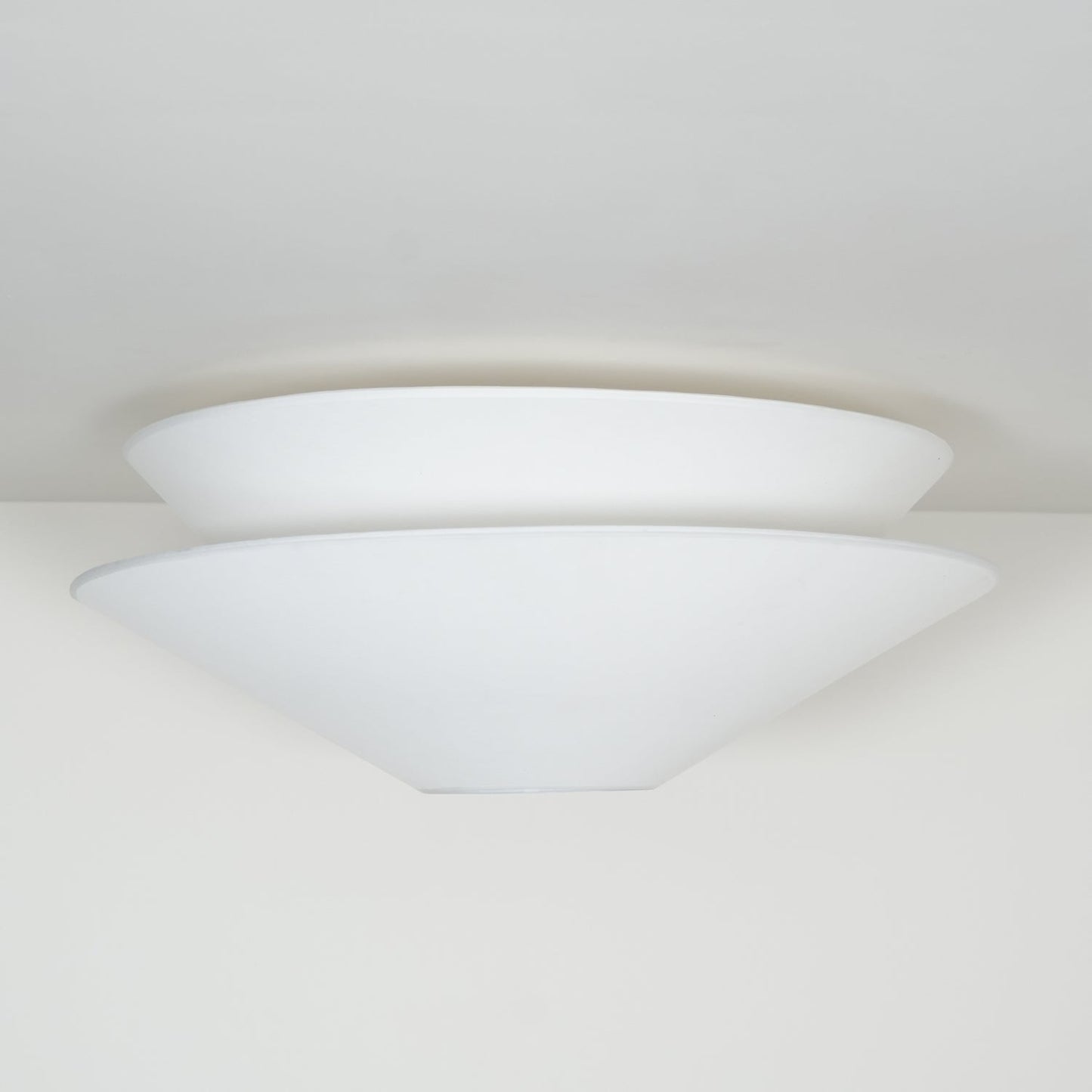 Gull Flushmount Ceiling Light | Metal & Fabric | White
