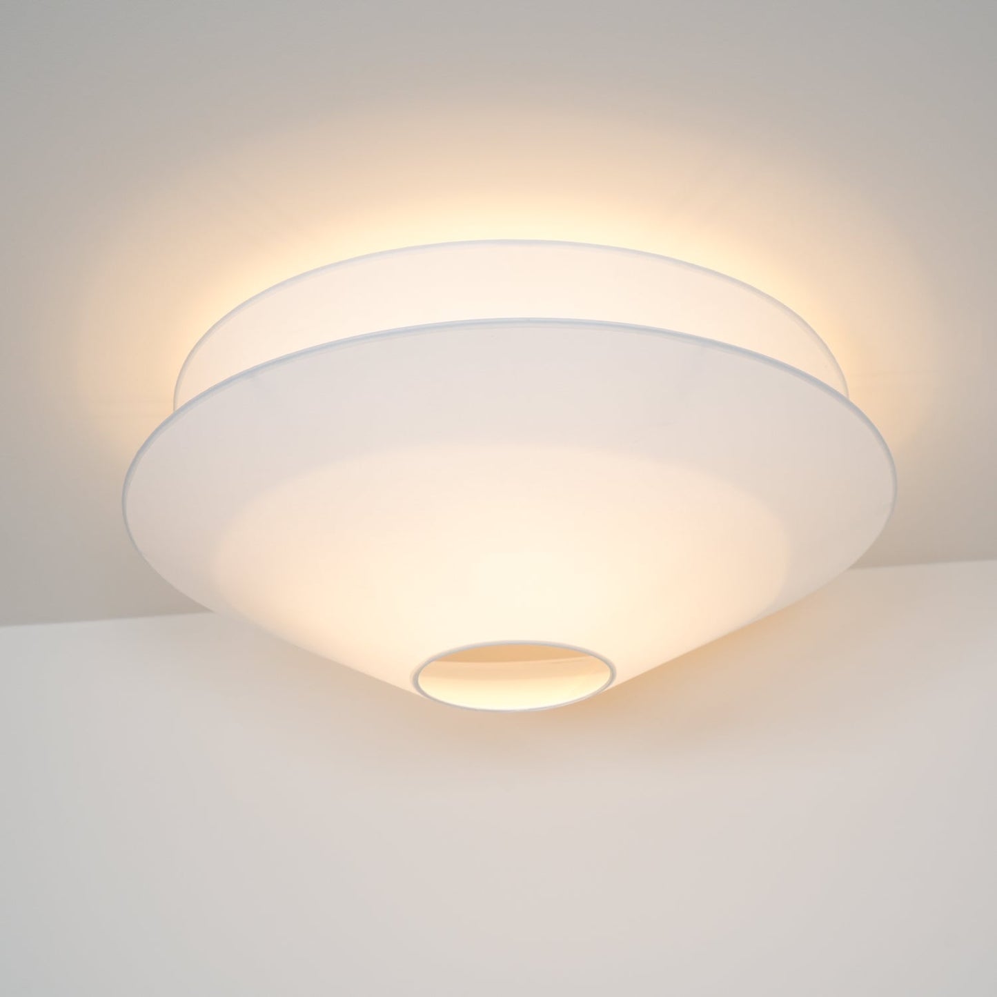 Gull Flushmount Ceiling Light | Metal & Fabric | White