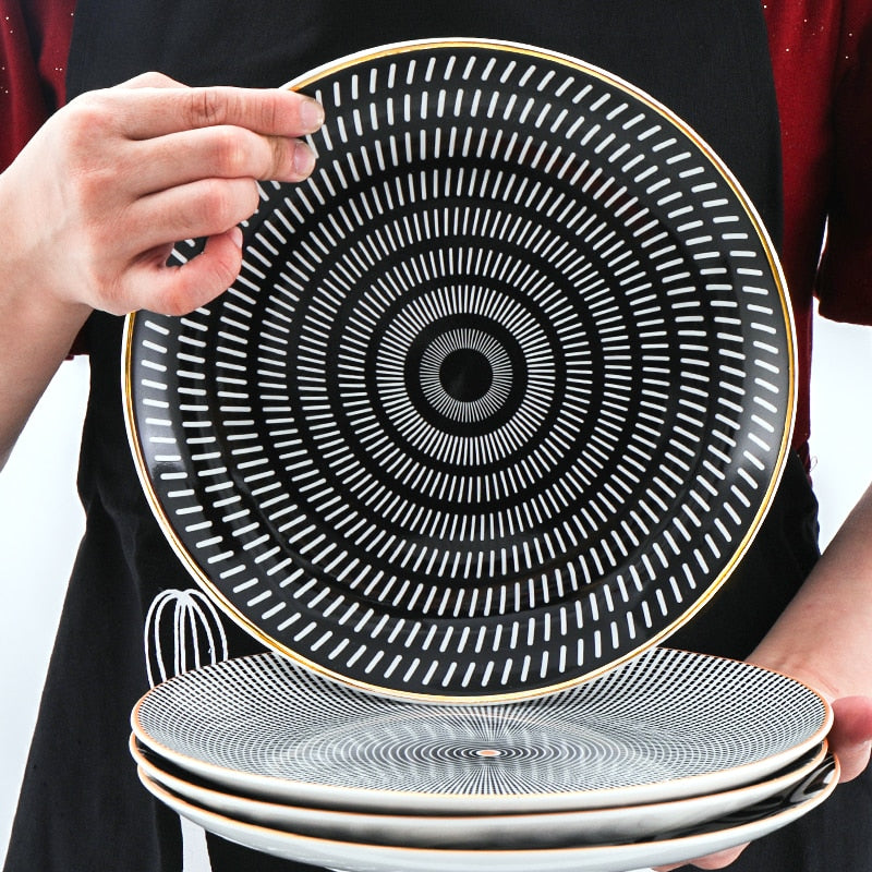 Illusion Plate | Fine Ceramic | Geometric Pattern