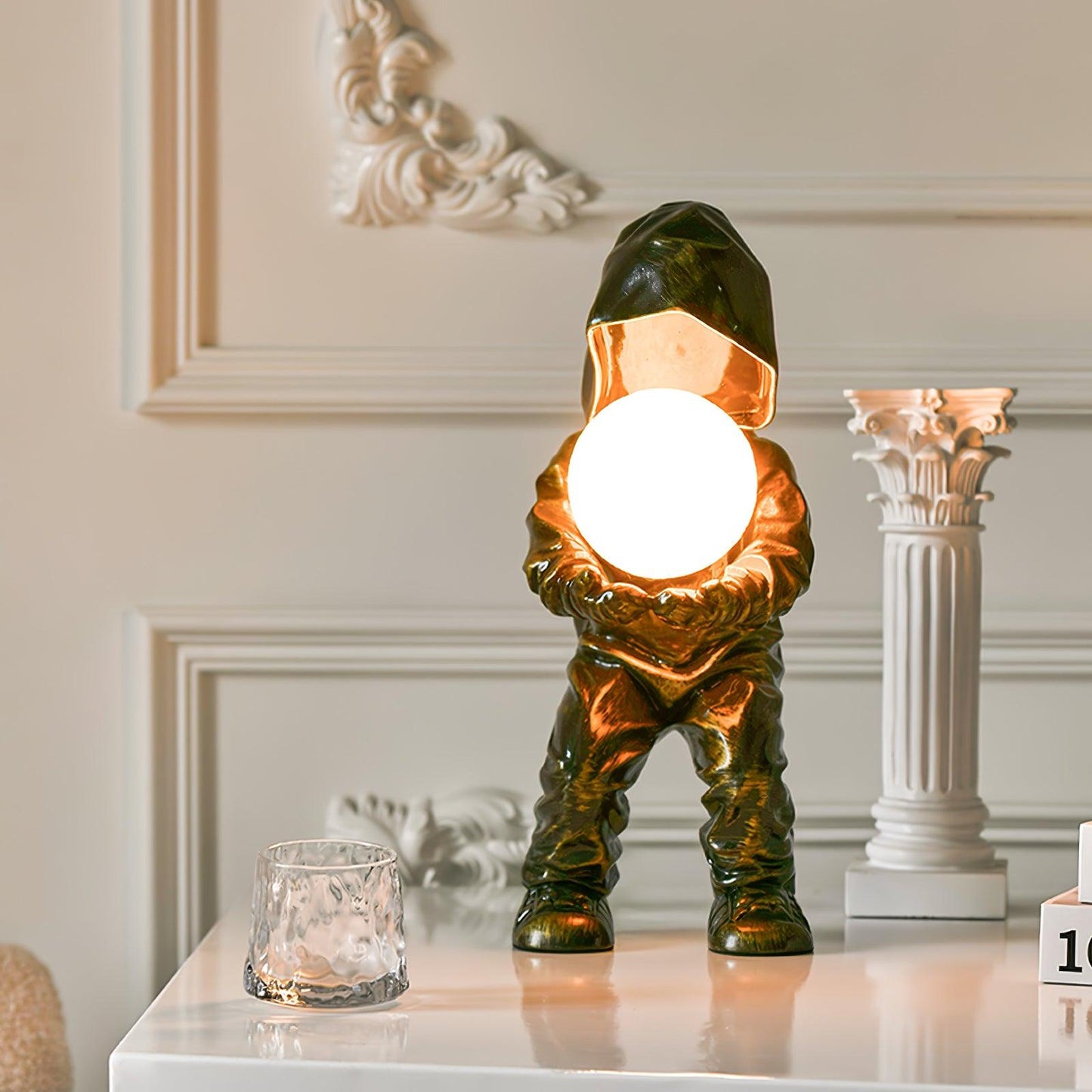 Hacker Planet Table Lamp | Metal & Resin | Black