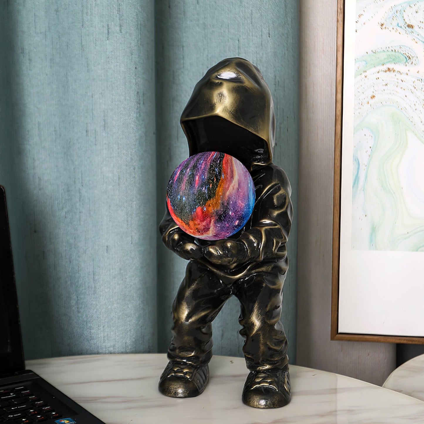 Hacker Planet Table Lamp | Metal & Resin | Black