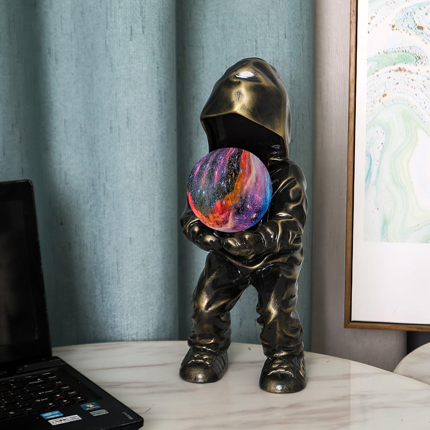 Hacker Planet Table Lamp | Metal & Resin | Black