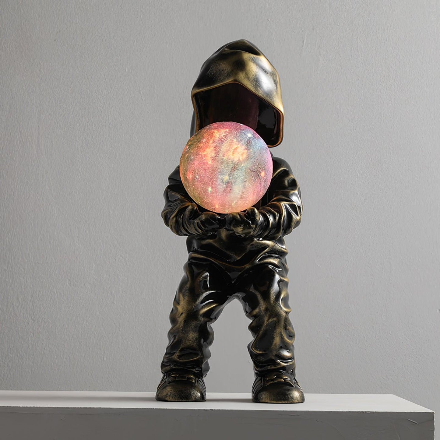 Hacker Planet Table Lamp | Metal & Resin | Black