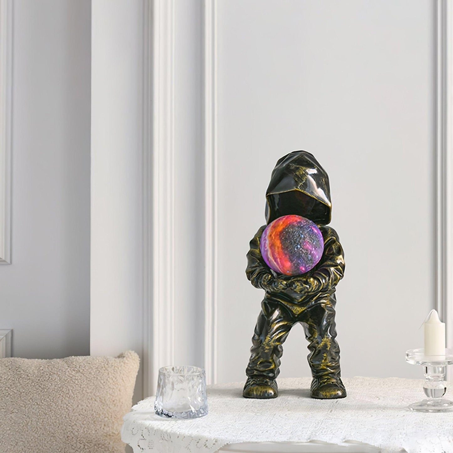 Hacker Planet Table Lamp | Metal & Resin | Black