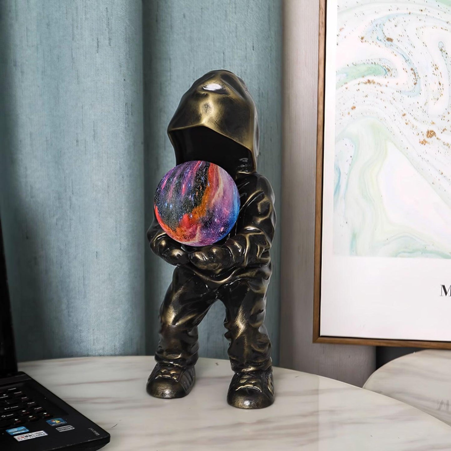 Hacker Planet Table Lamp | Metal & Resin | Black