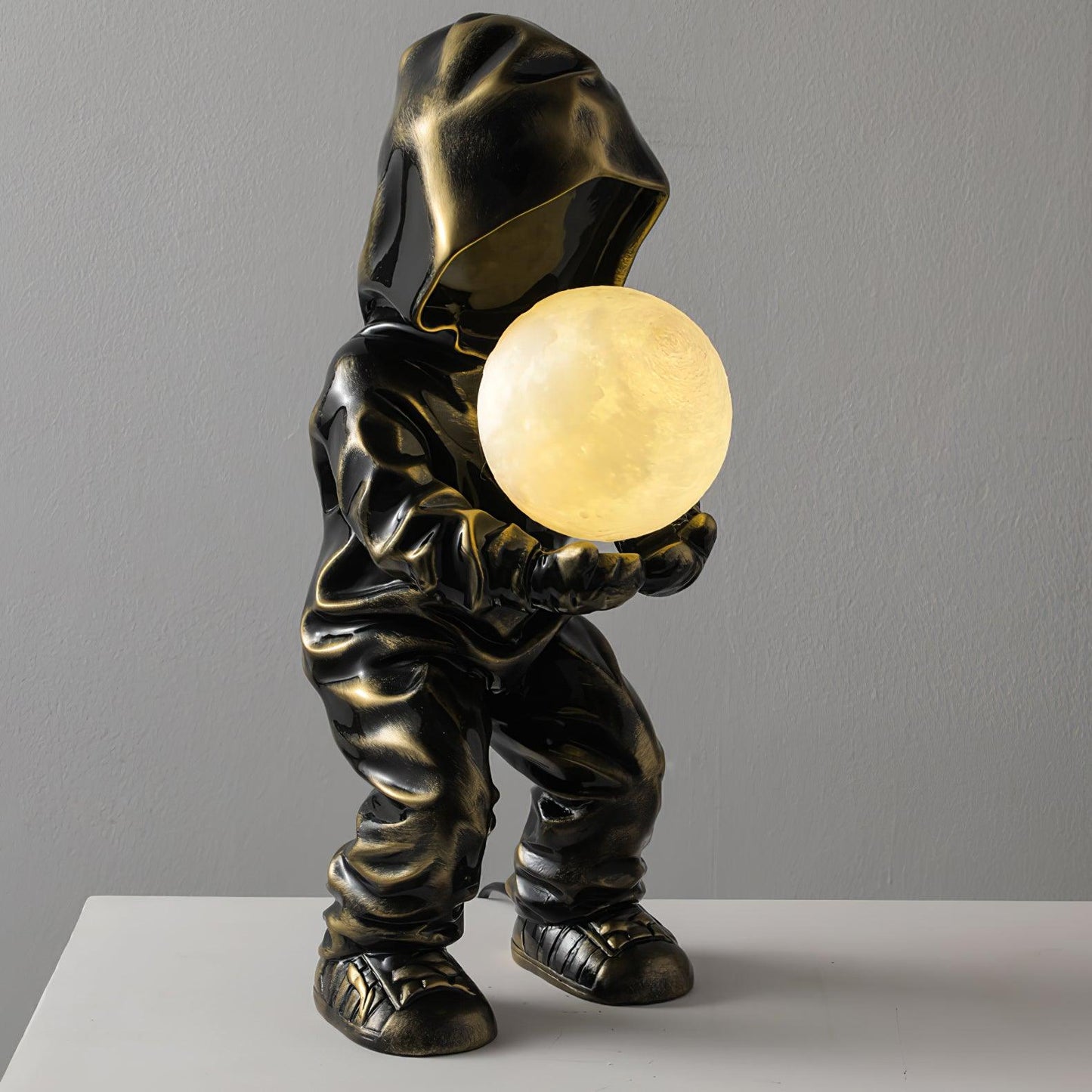 Hacker Planet Table Lamp | Metal & Resin | Black