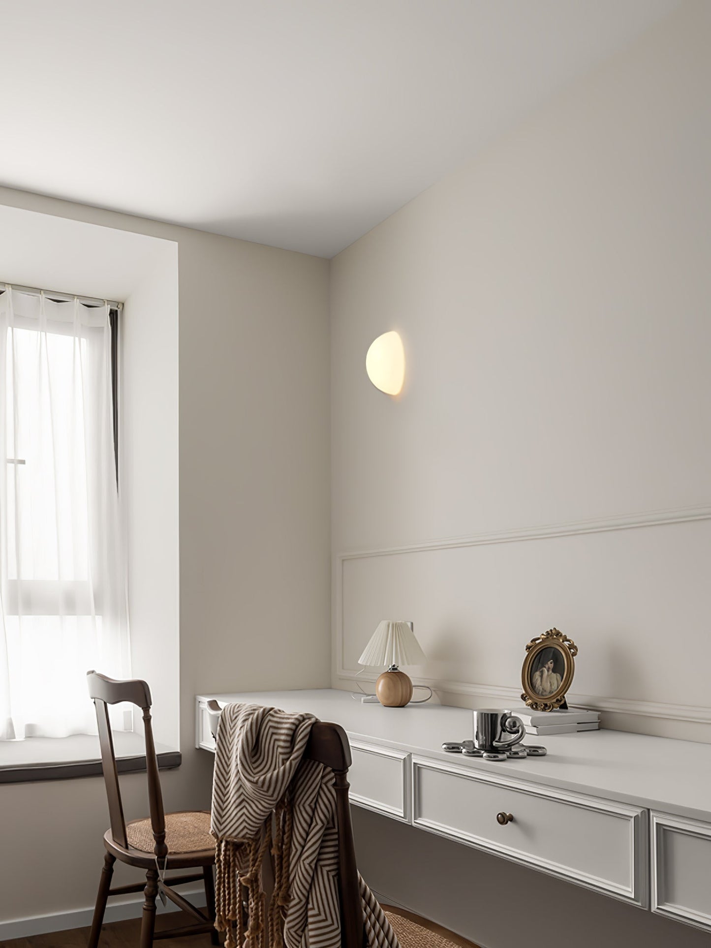 Halbkugel Wall Lamp | Glass & Metal | Frosted White or Bright White