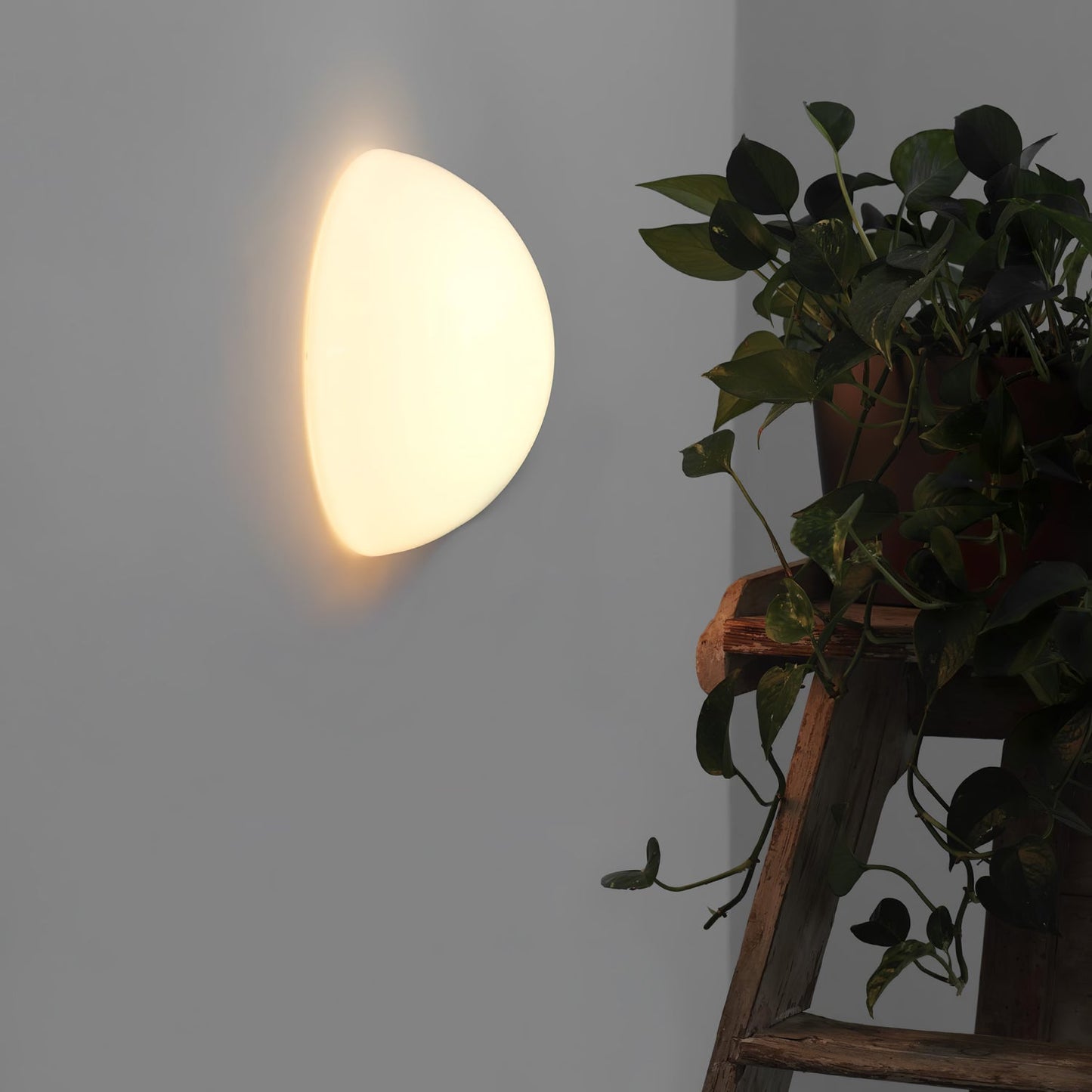Halbkugel Wall Lamp | Glass & Metal | Frosted White or Bright White