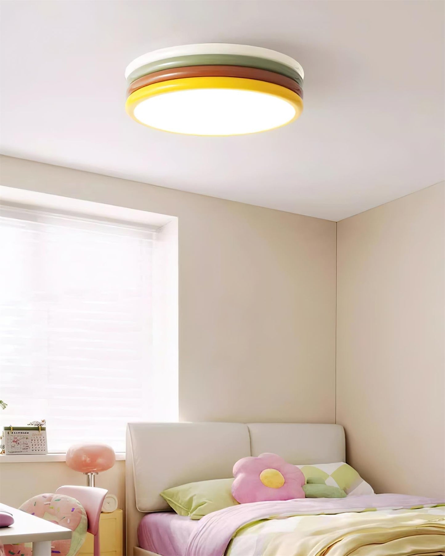 Color Stack Ceiling Lamp | Acrylic & Metal | White, Green, Red, Yellow