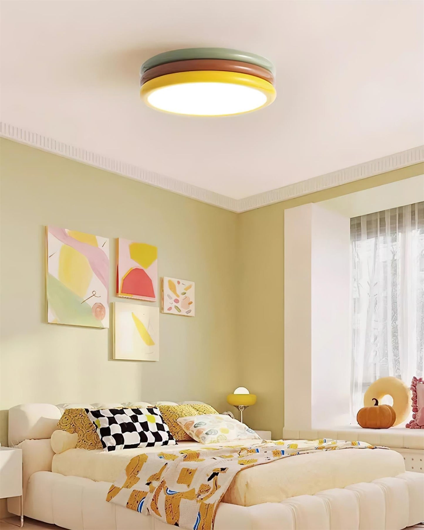 Color Stack Ceiling Lamp | Acrylic & Metal | White, Green, Red, Yellow