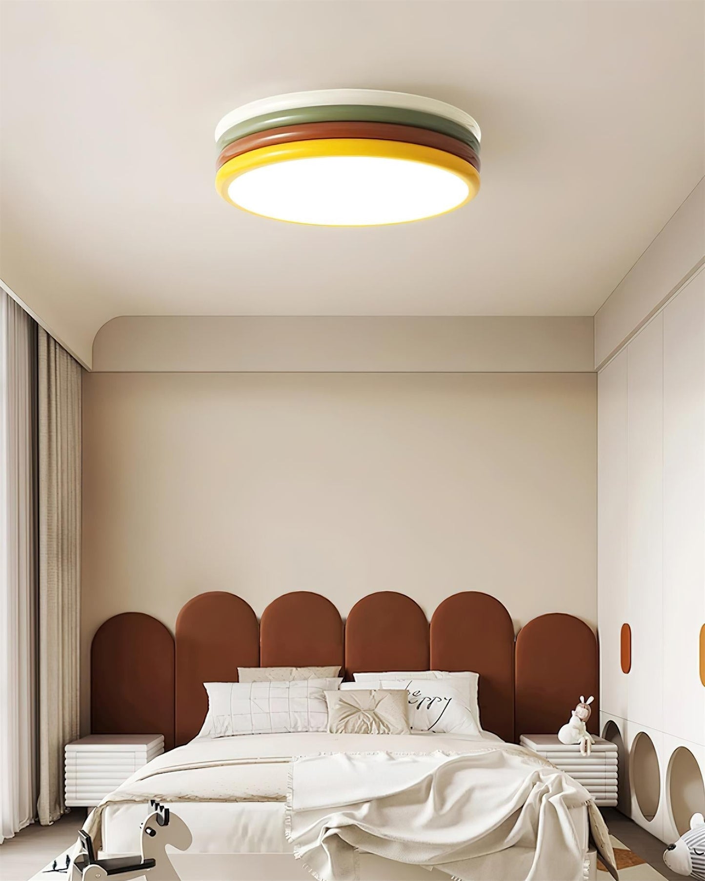 Color Stack Ceiling Lamp | Acrylic & Metal | White, Green, Red, Yellow