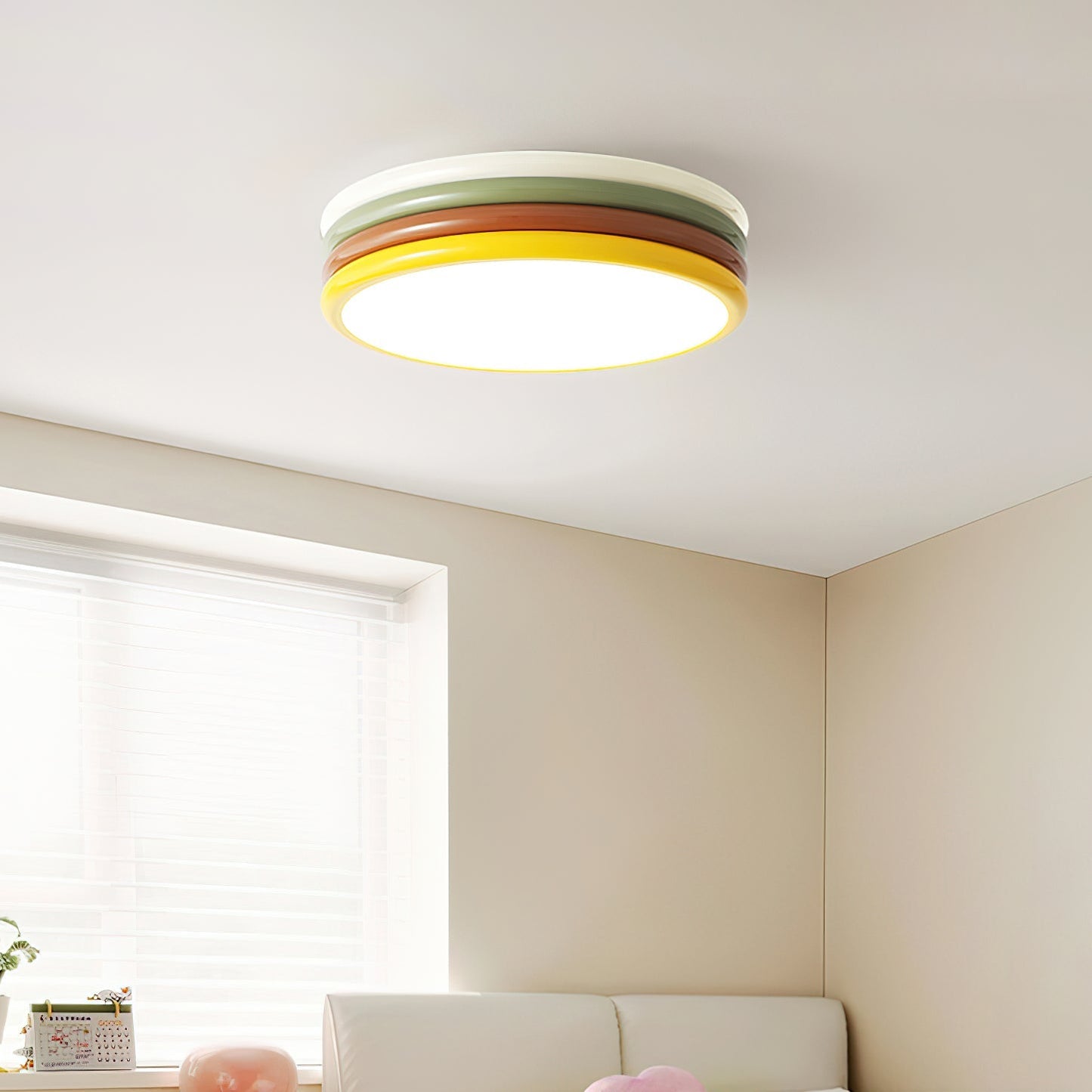 Color Stack Ceiling Lamp | Acrylic & Metal | White, Green, Red, Yellow