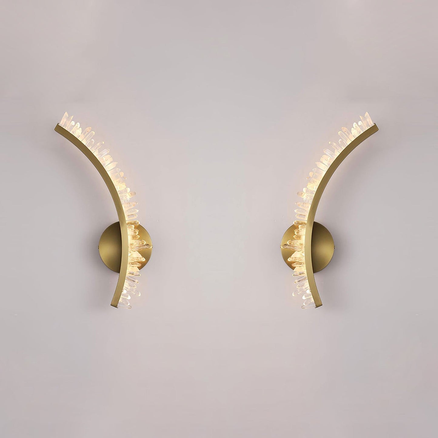 Hayes Wall Light | Stainless Steel & Crystal | Gold