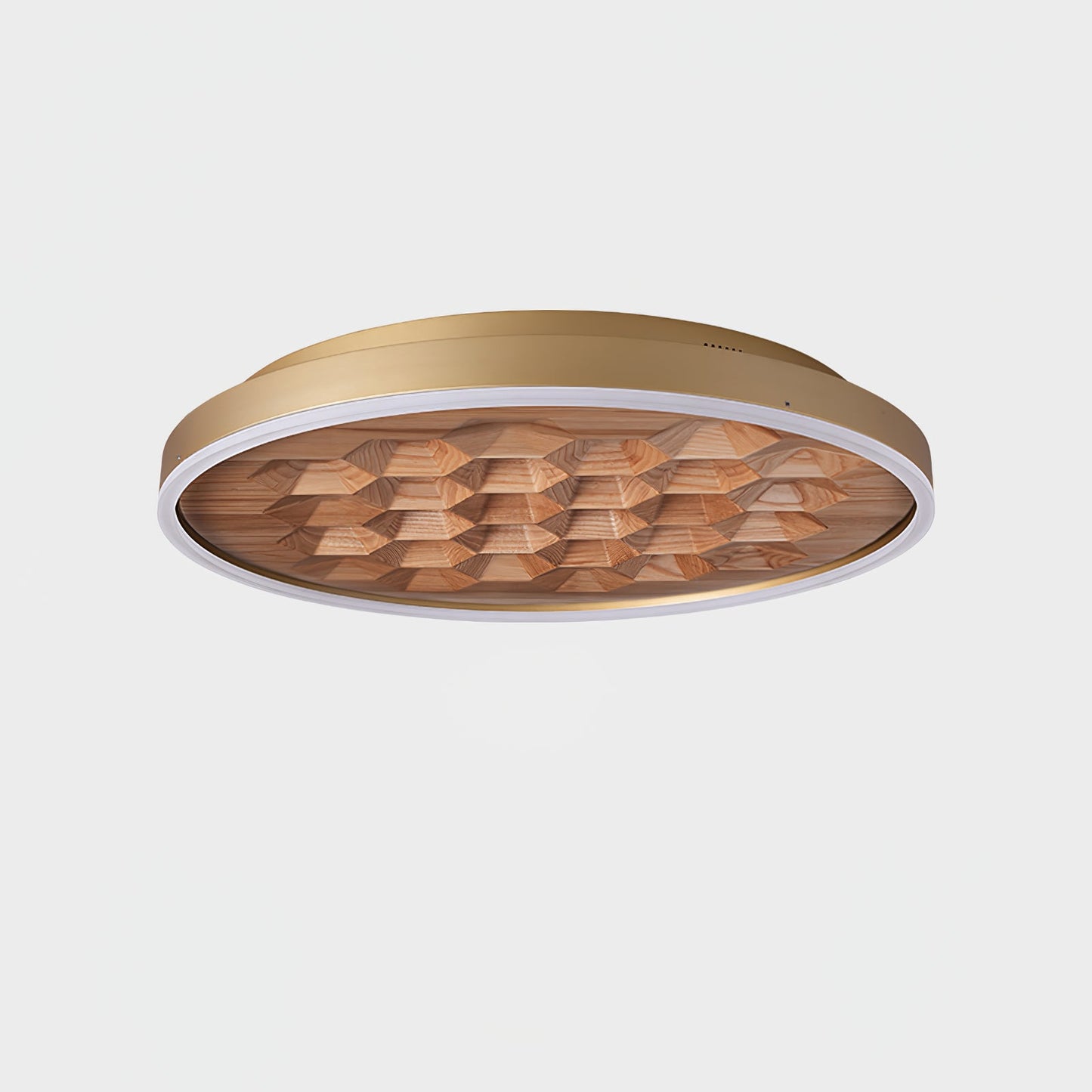 Heartwood Ceiling Lamp | Wood, Metal, Acrylic | White Shade