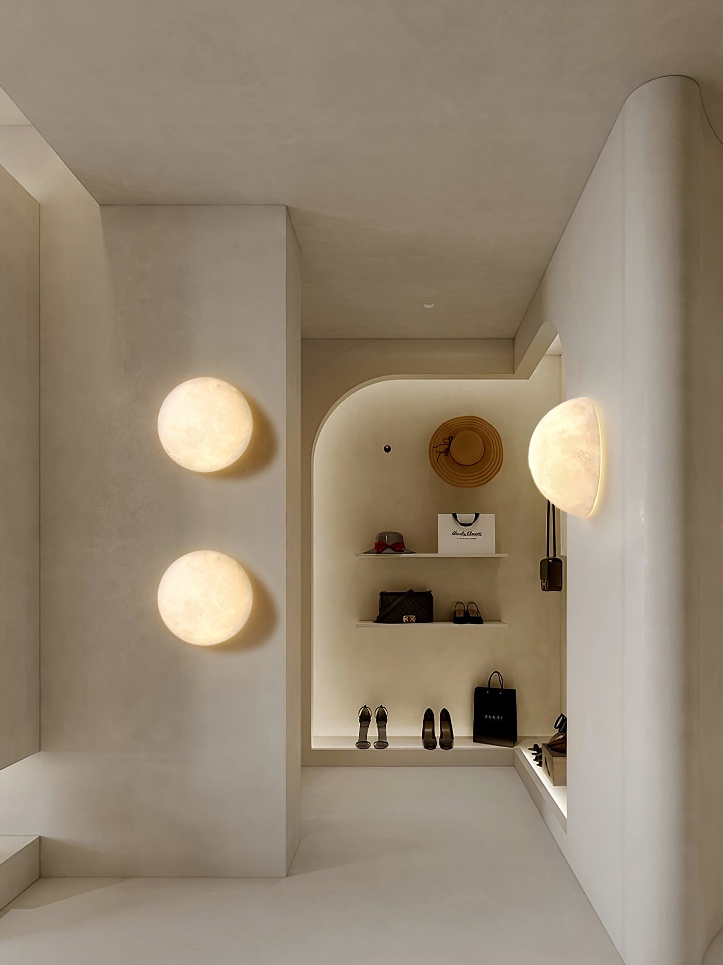 Moon 3D Wall Lamp | Lunar Surface | White
