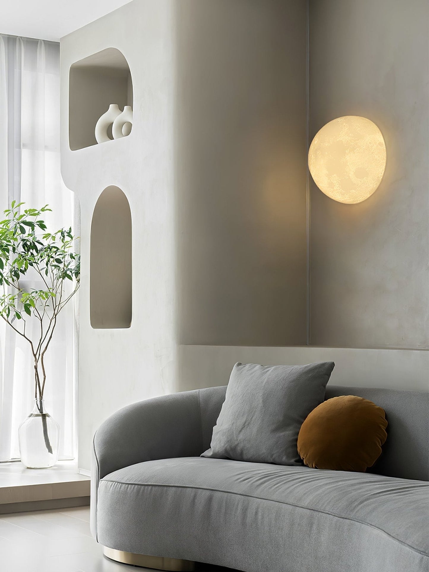 Moon 3D Wall Lamp | Lunar Surface | White