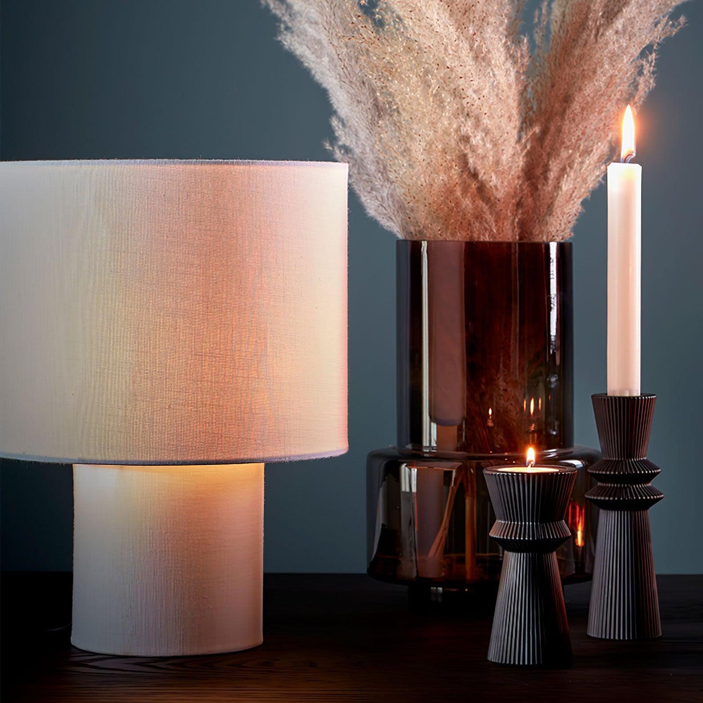 Heron Glowing Table Lamp | Fabric | Beige