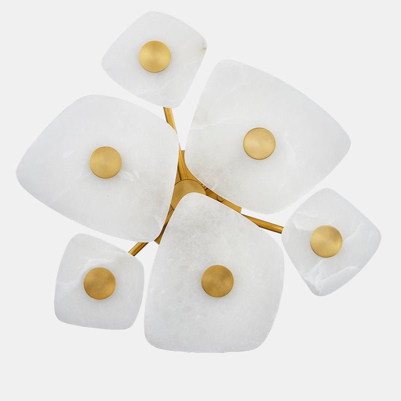 Holmdel Ceiling Lamp | Alabaster & Brass | 2 Sizes
