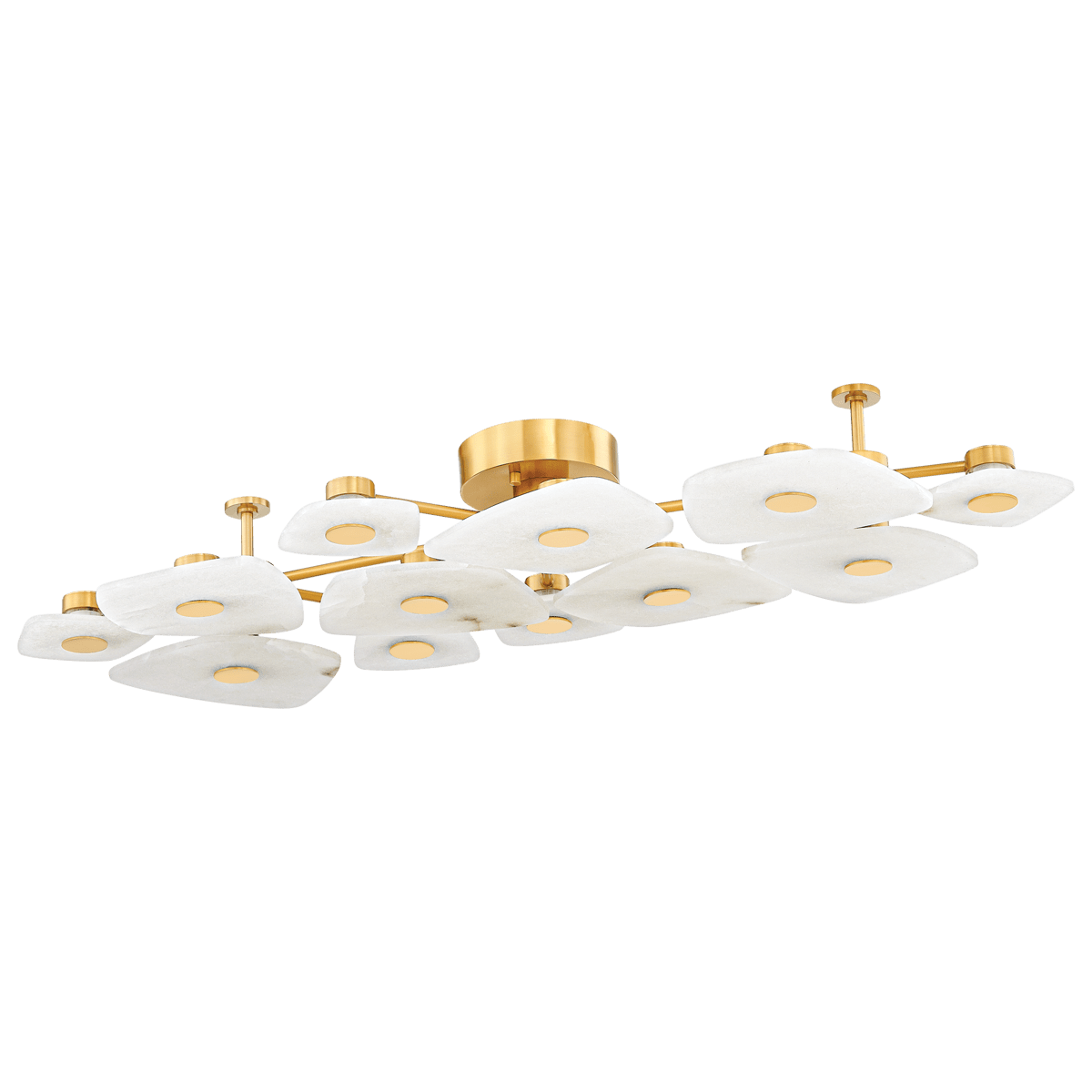 Holmdel Ceiling Lamp | Alabaster & Brass | 2 Sizes