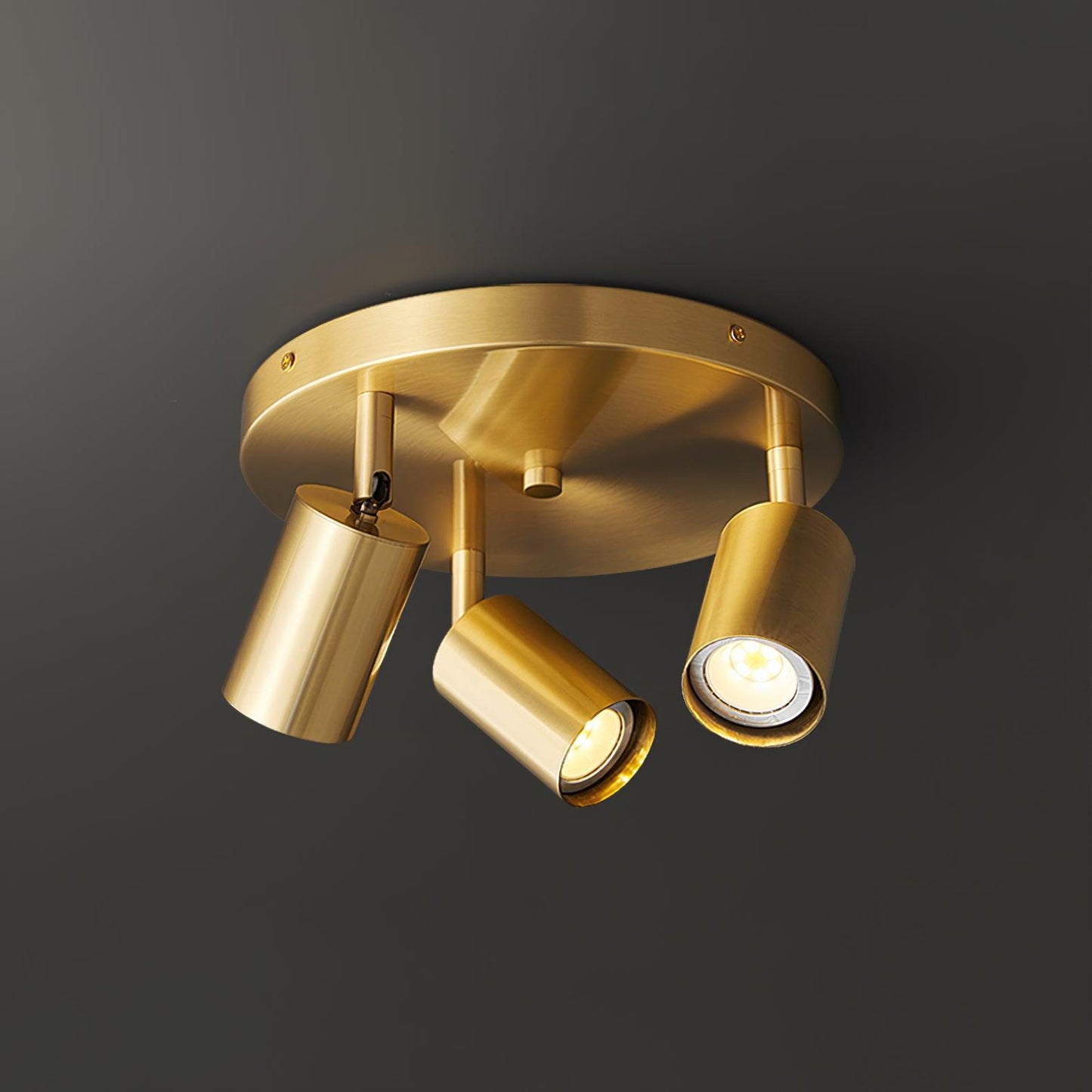 Hugo Hotspot Ceiling Light | Metal & Brass | Black or Brass, 3 or 5 Heads