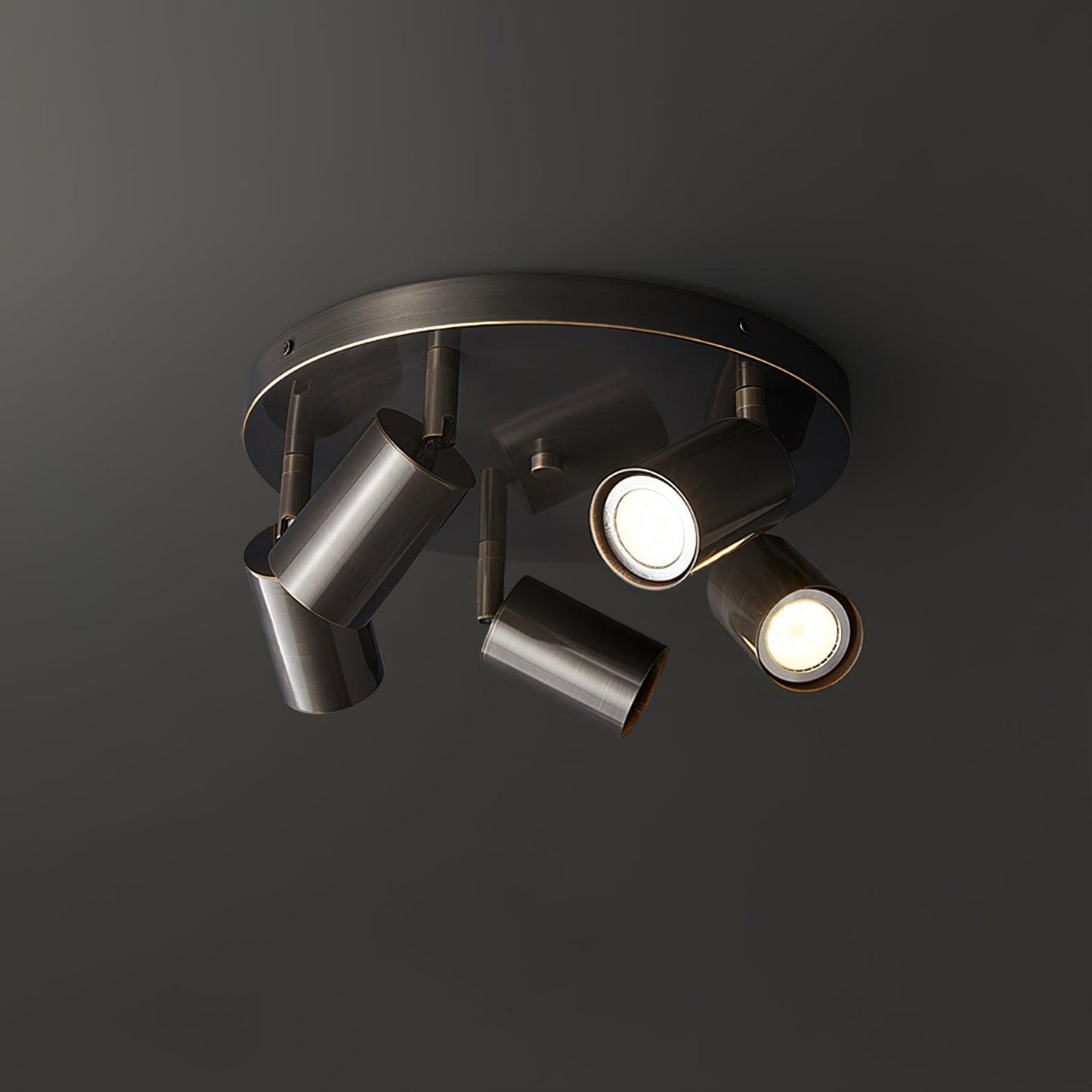 Hugo Hotspot Ceiling Light | Metal & Brass | Black or Brass, 3 or 5 Heads