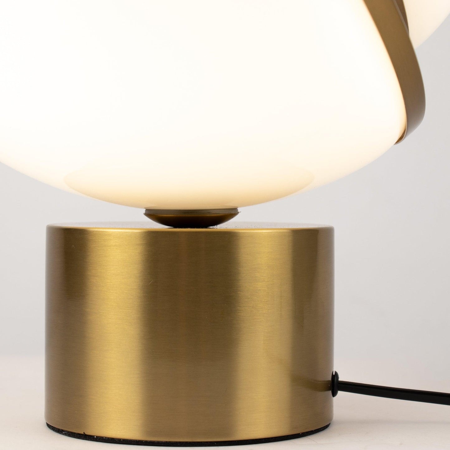 Crescent Table Lamp | Brushed Brass & White Acrylic | 30cm Diameter