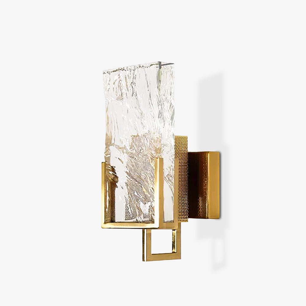 Ice Crystal Wall Lamp | Crystal Glass | Brass Finish