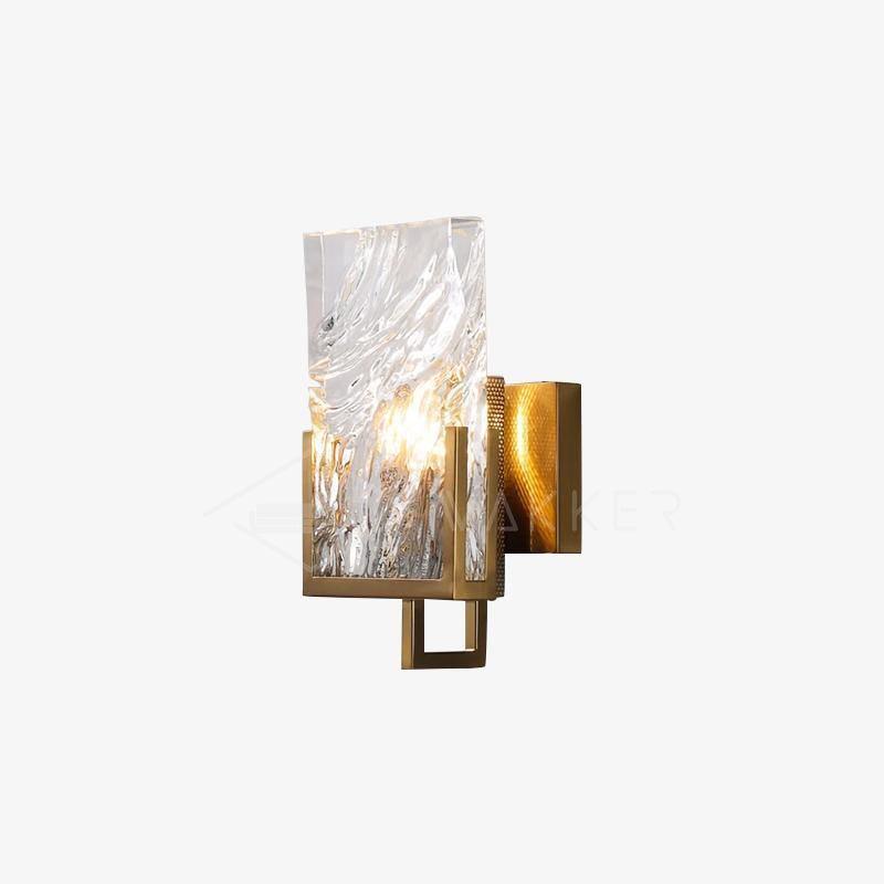 Ice Crystal Wall Lamp | Crystal Glass | Brass Finish