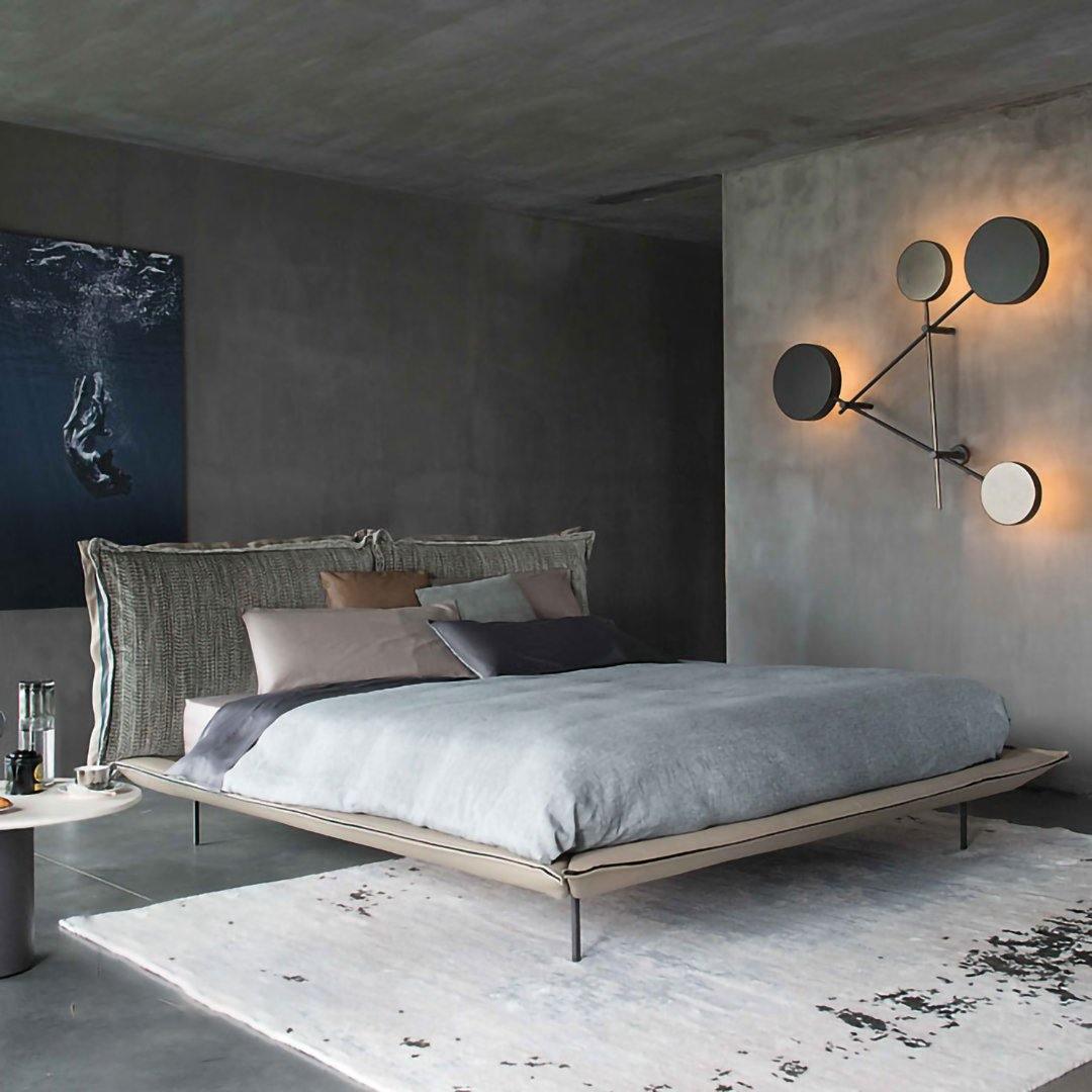 Lride Wall Lamp | Metal, Iron, Acrylic | Black, Gray + Black
