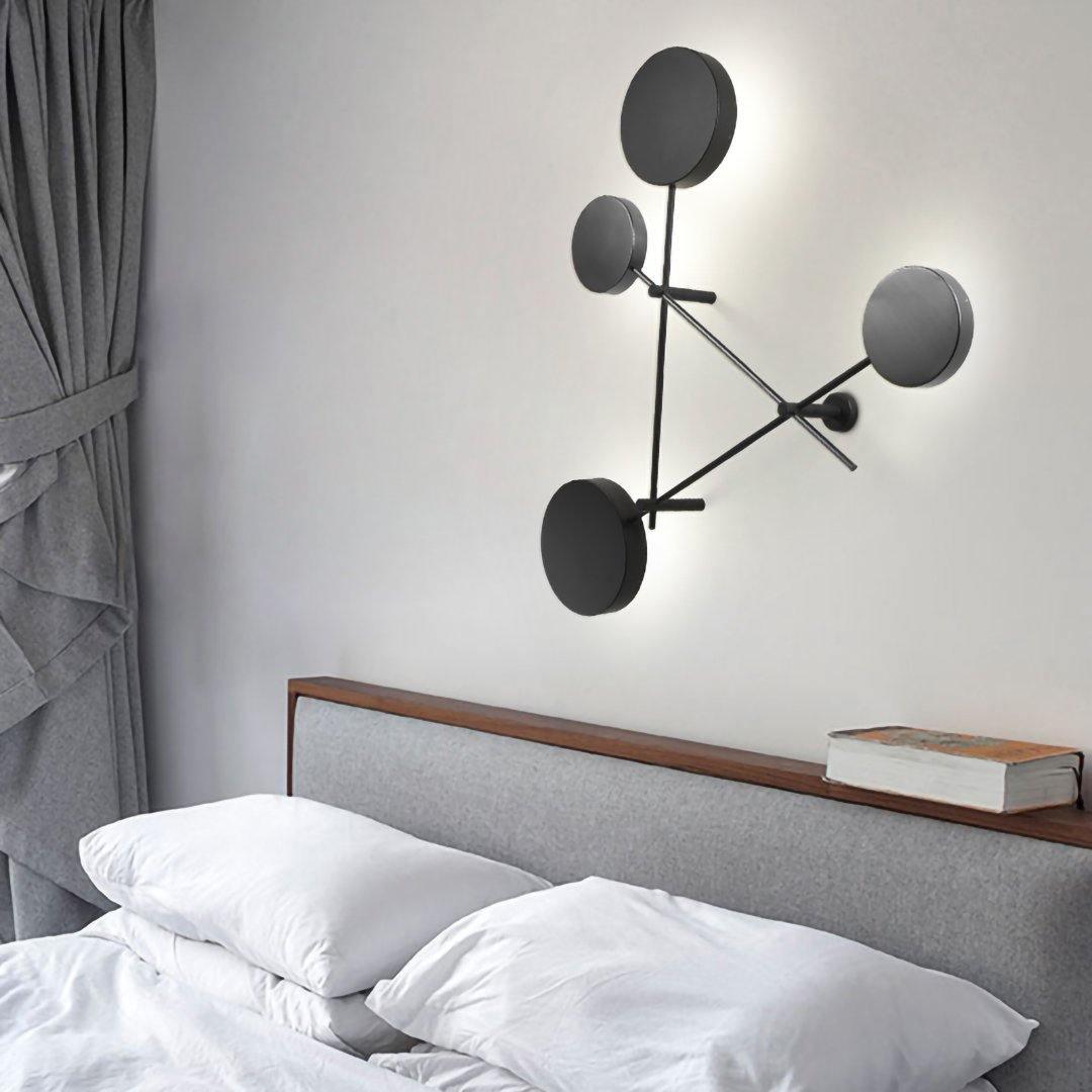 Lride Wall Lamp | Metal, Iron, Acrylic | Black, Gray + Black
