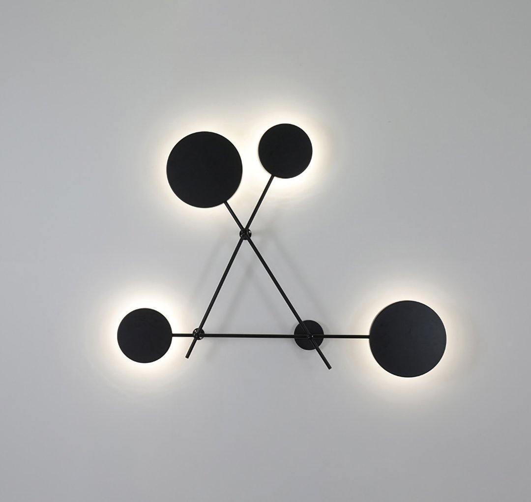Lride Wall Lamp | Metal, Iron, Acrylic | Black, Gray + Black
