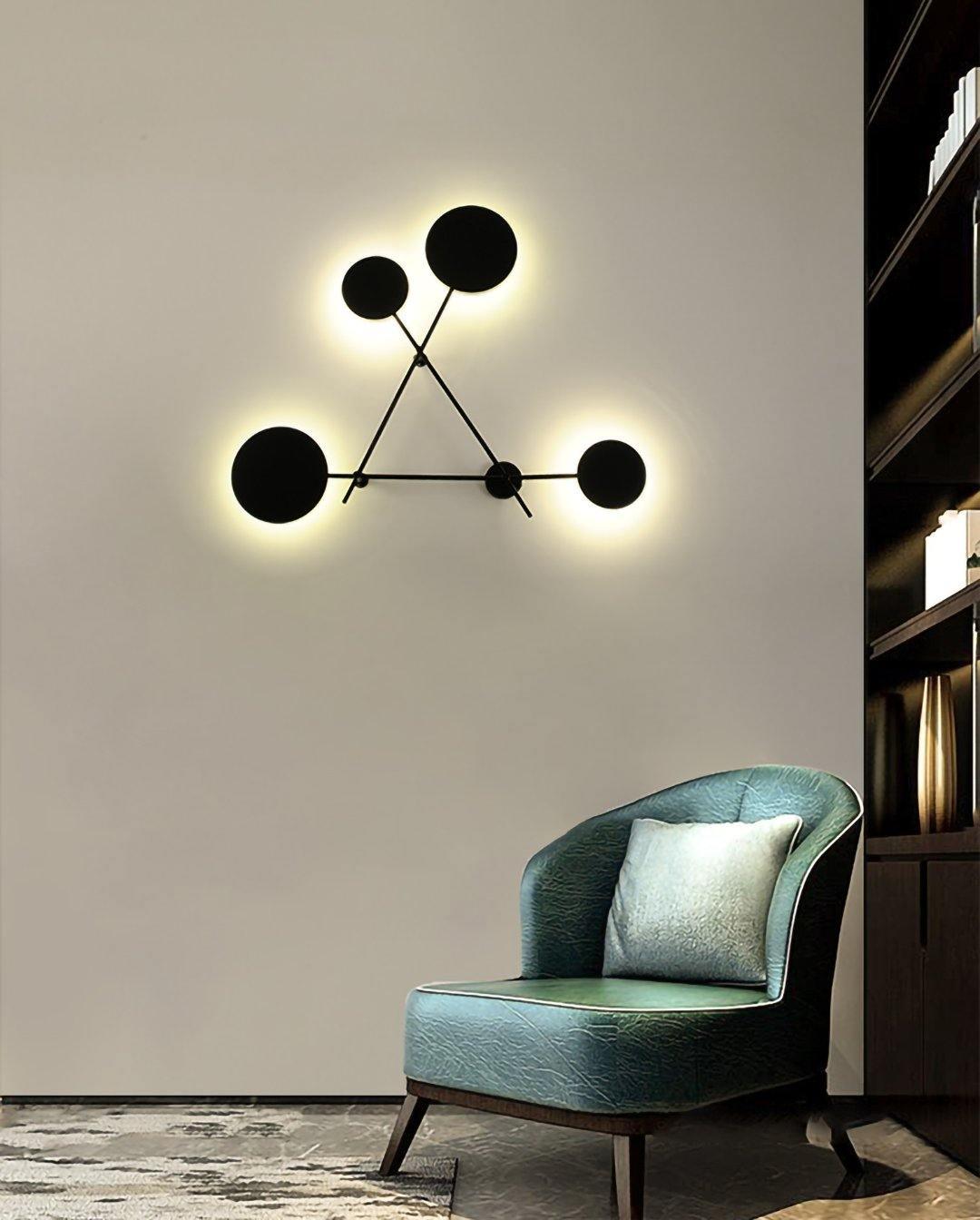 Lride Wall Lamp | Metal, Iron, Acrylic | Black, Gray + Black