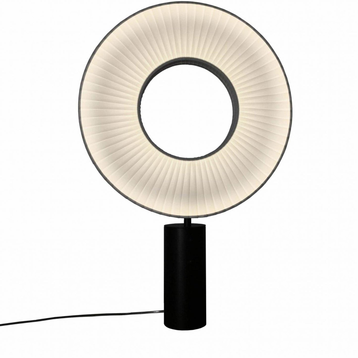 Vespera Table Lamp | Metal & Fabric | Black and White