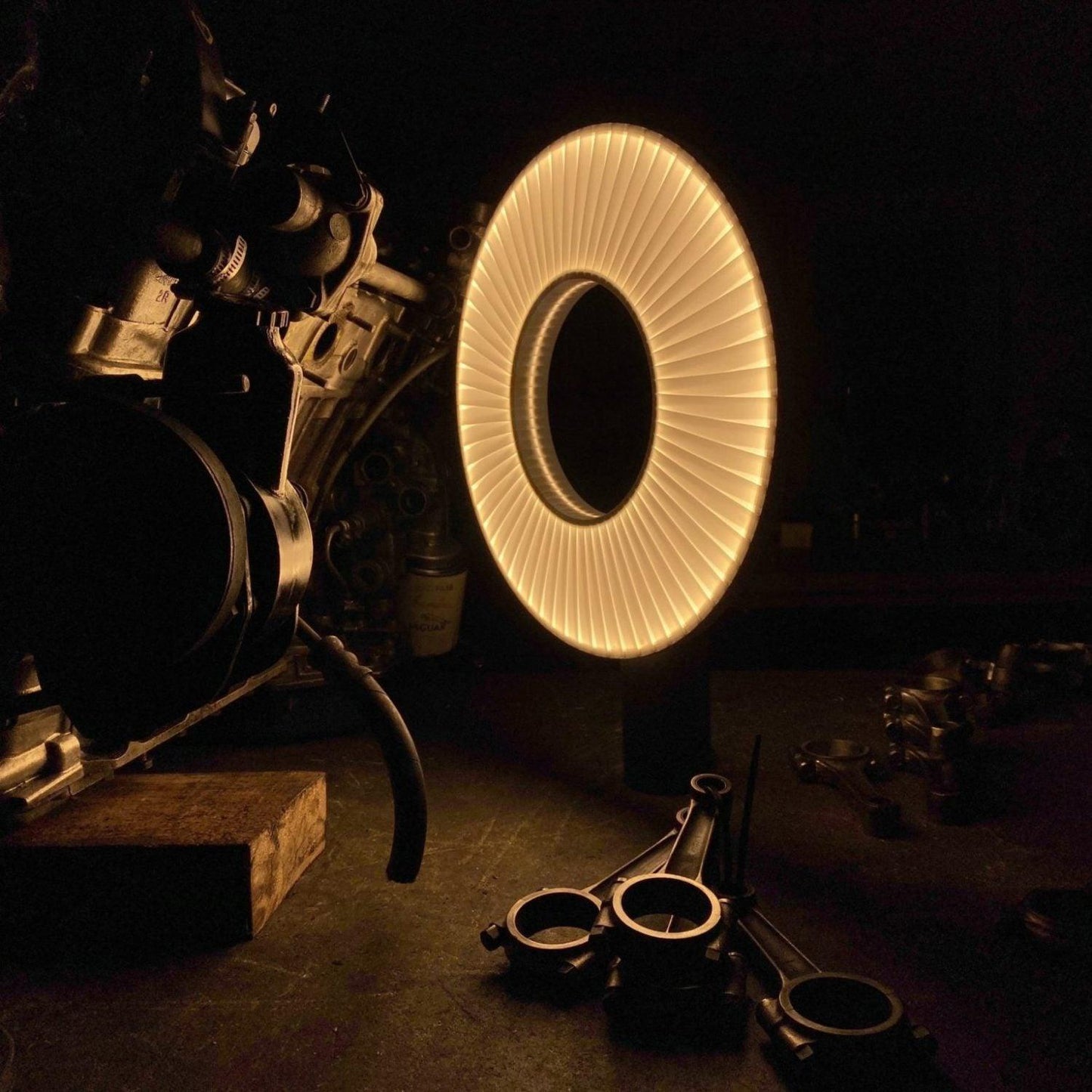 Vespera Table Lamp | Metal & Fabric | Black and White