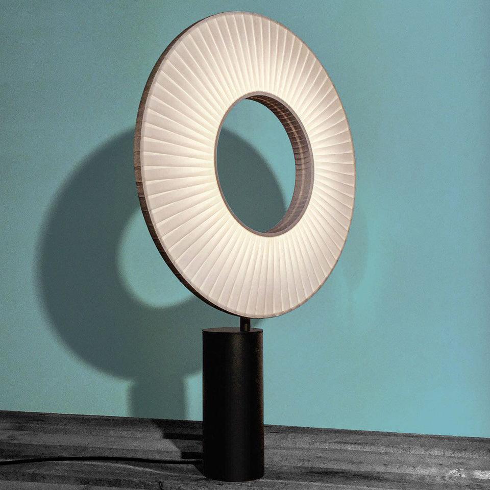 Vespera Table Lamp | Metal & Fabric | Black and White